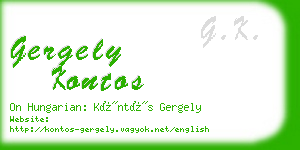 gergely kontos business card