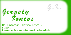 gergely kontos business card